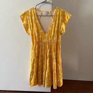 Urban Outfitters Julia tiered ruffle frock floral mini dress